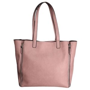 K Carroll Dusty Pink Vegan Leather Expandable Tote